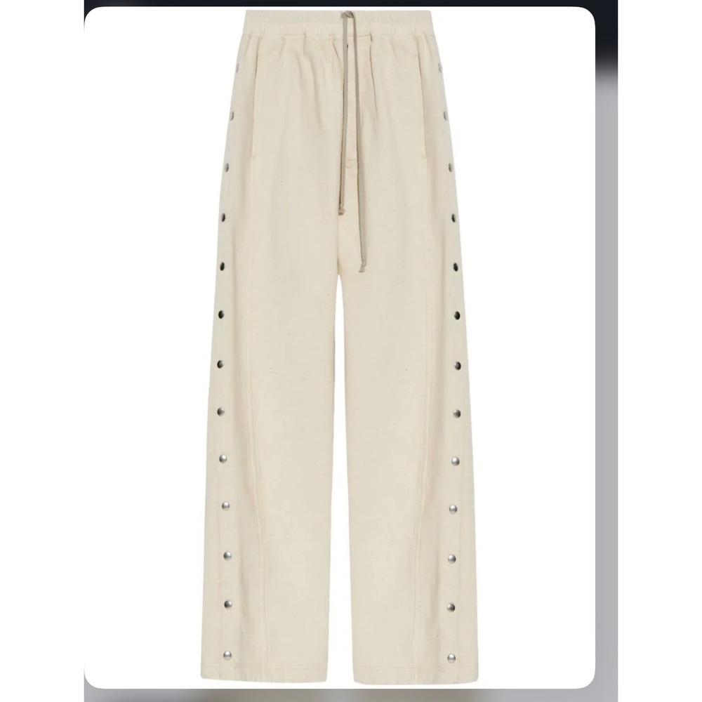 Rick Owens DRKSHDW Pushers Snap Button Pants Natural Cream DS19S4332-RIG Size S